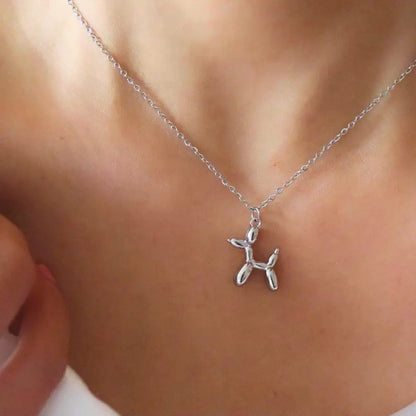 Puppy Balloon Twist Charm Necklace