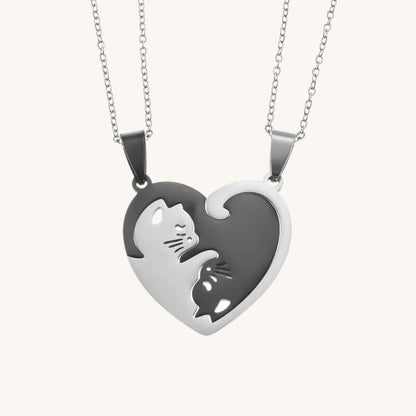 Purrfect Love Hugging Cats Necklace
