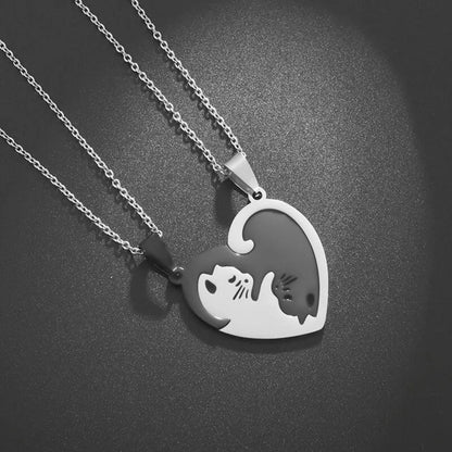 Purrfect Love Hugging Cats Necklace