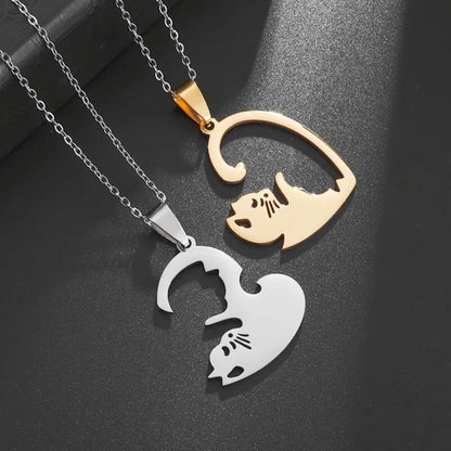 Purrfect Love Hugging Cats Necklace