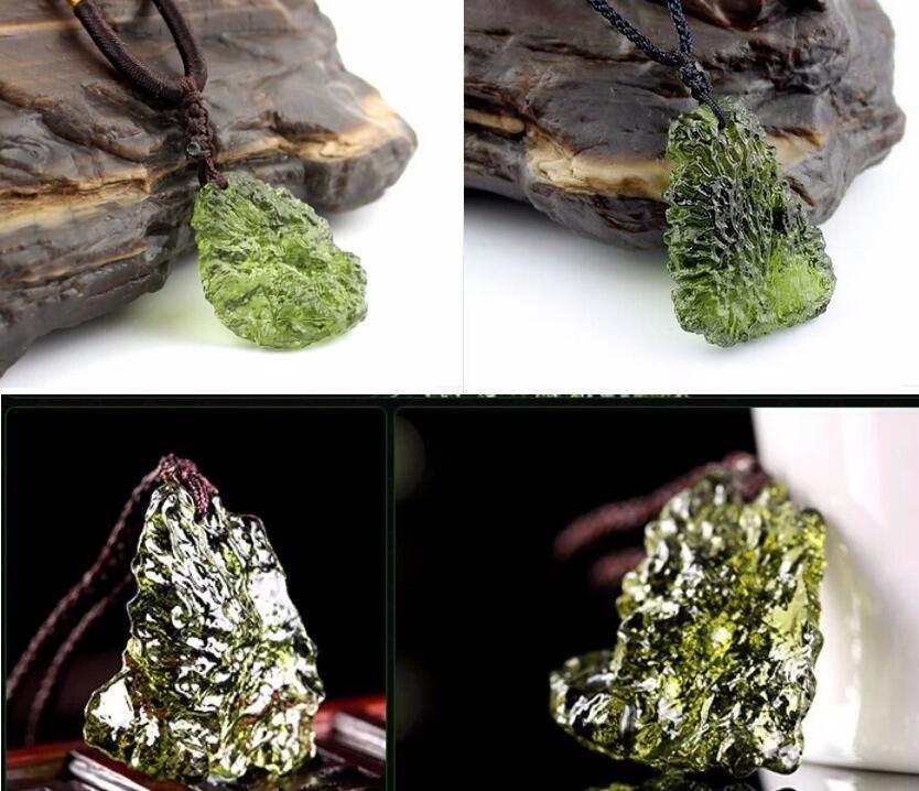 Raw Moldavite Healing Pendant