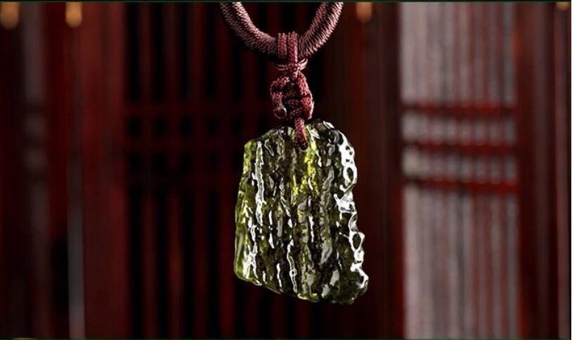 Raw Moldavite Healing Pendant