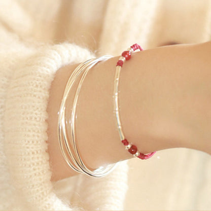 Red Rope Bamboo Bracelet