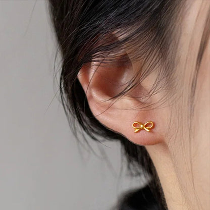 Ribbon Knot Stud Earrings
