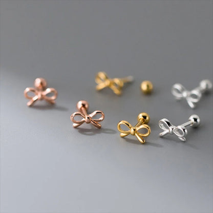 Ribbon Knot Stud Earrings