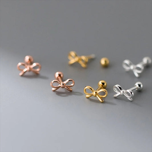 Ribbon Knot Stud Earrings