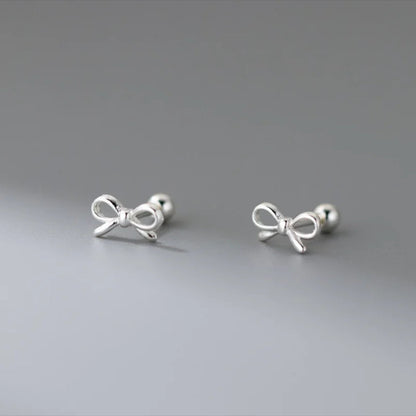 Ribbon Knot Stud Earrings