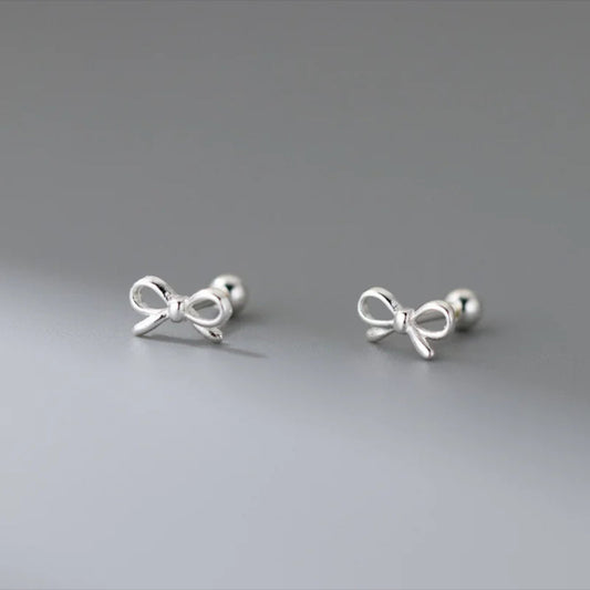 Ribbon Knot Stud Earrings