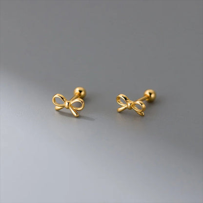 Ribbon Knot Stud Earrings
