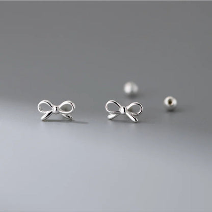 Ribbon Knot Stud Earrings