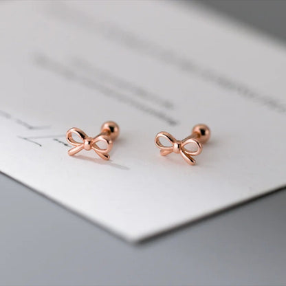 Ribbon Knot Stud Earrings