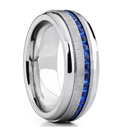 Spiritual Steel Ring With Healing Zircon