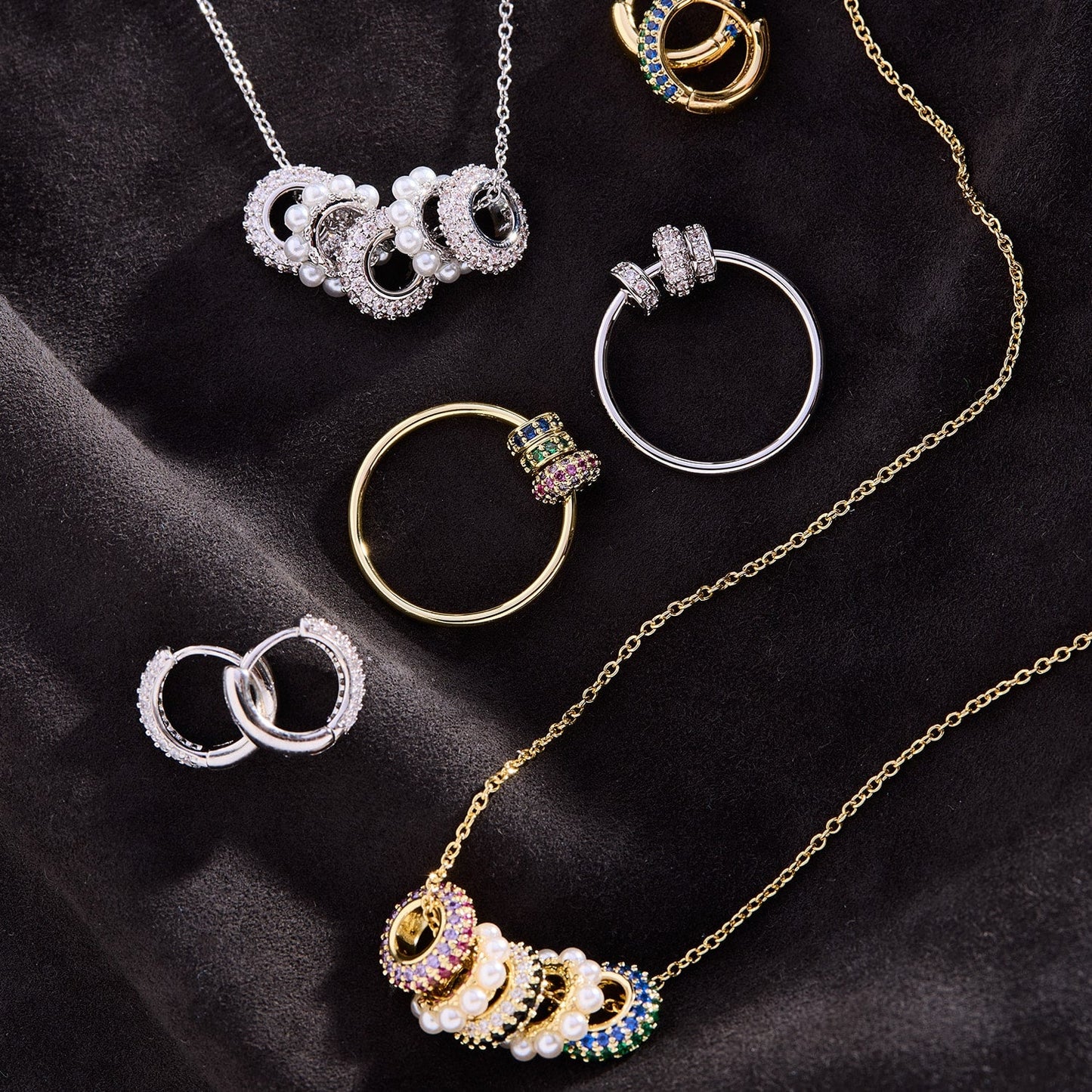 Collar trío de rondelles
