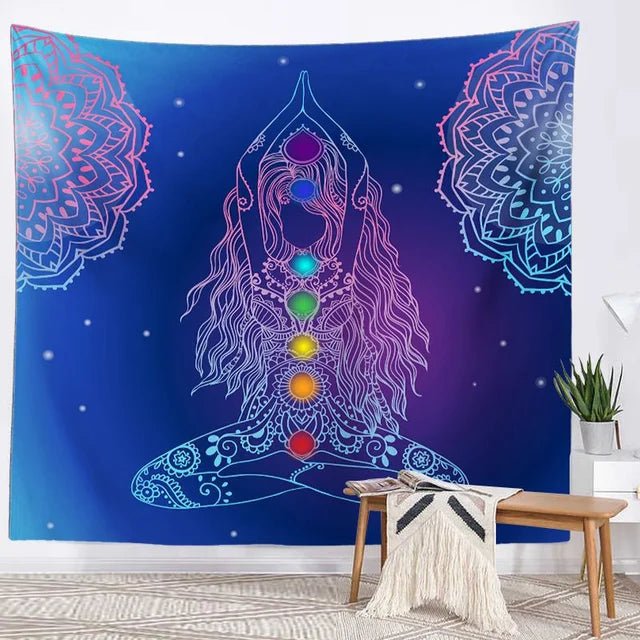 Seven Chakra Meditation Tapestry