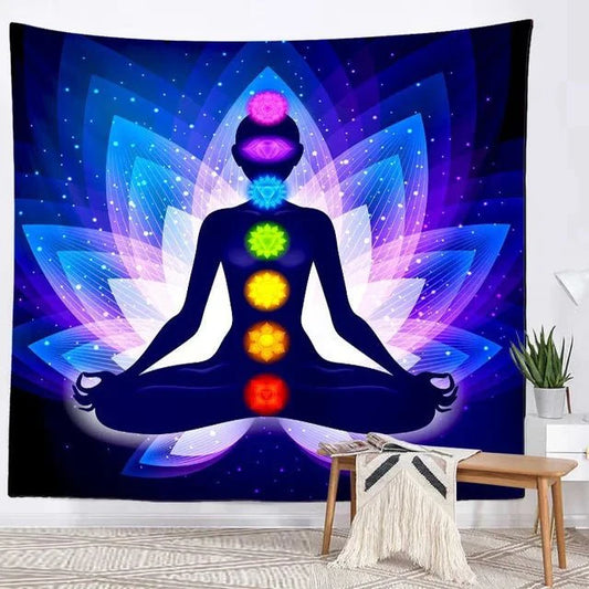 Seven Chakra Meditation Tapestry