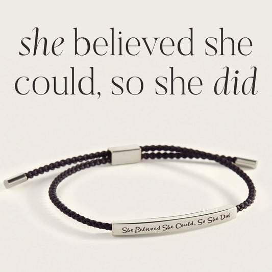 She Believed She Could, So She Did Inspire Bracelet