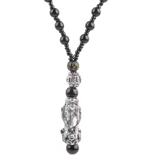 Pixiu Vintage Silver Pendant Necklace