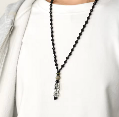 Pixiu Vintage Silver Pendant Necklace