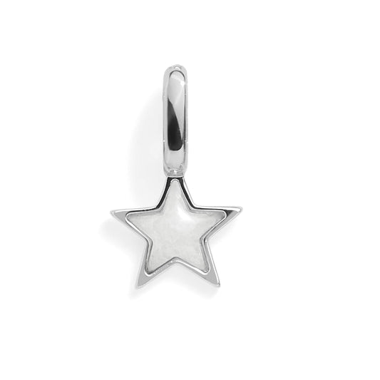 Charm de estrella de cuarzo blanco