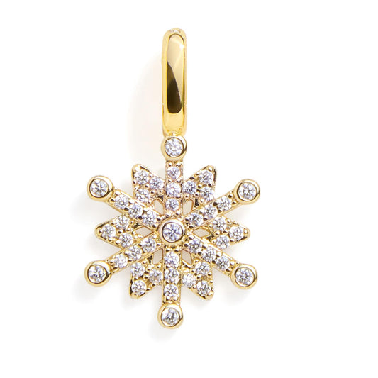 Charm de copo de nieve pavé
