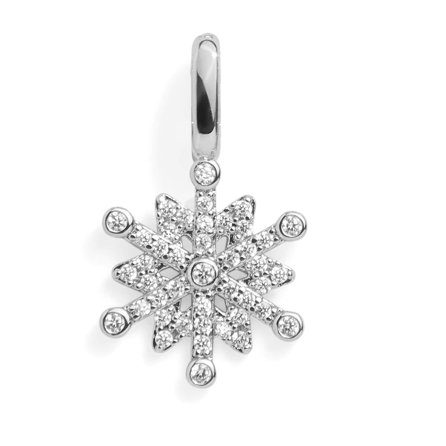 Charm de copo de nieve pavé