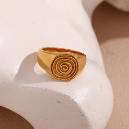 Spiral Signet Ring