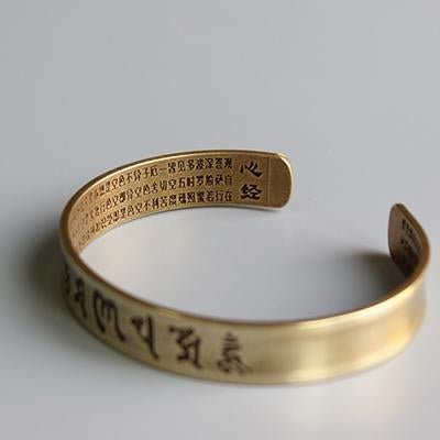 Tibetan Buddhist Mantra Brass Bangle