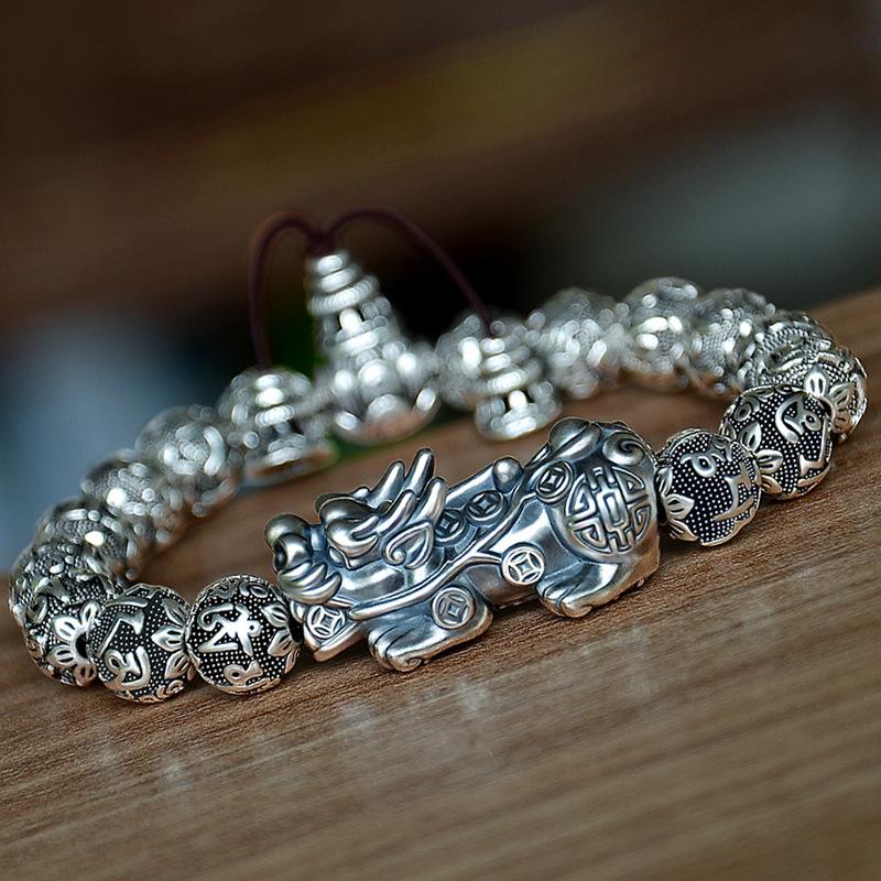 Tibetan Six Words Mantra with Pixiu Bracelet