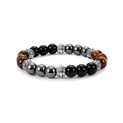 Tiger Eye Stone & Hematite Good Luck and Healing Bracelet