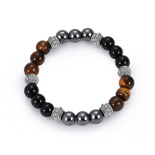 Tiger Eye Stone & Hematite Good Luck and Healing Bracelet