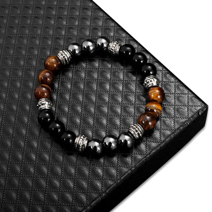 Tiger Eye Stone & Hematite Good Luck and Healing Bracelet
