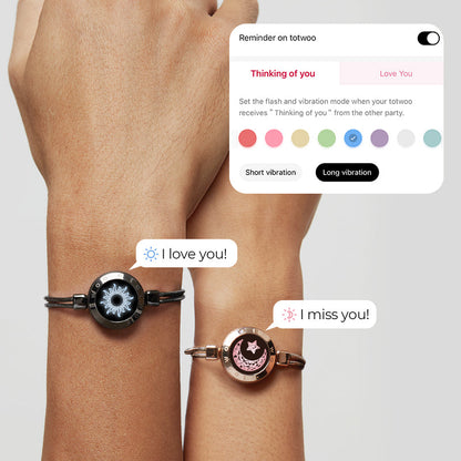 Sun&Moon Touch Bracelets with Snake Chain - Touch Bling
