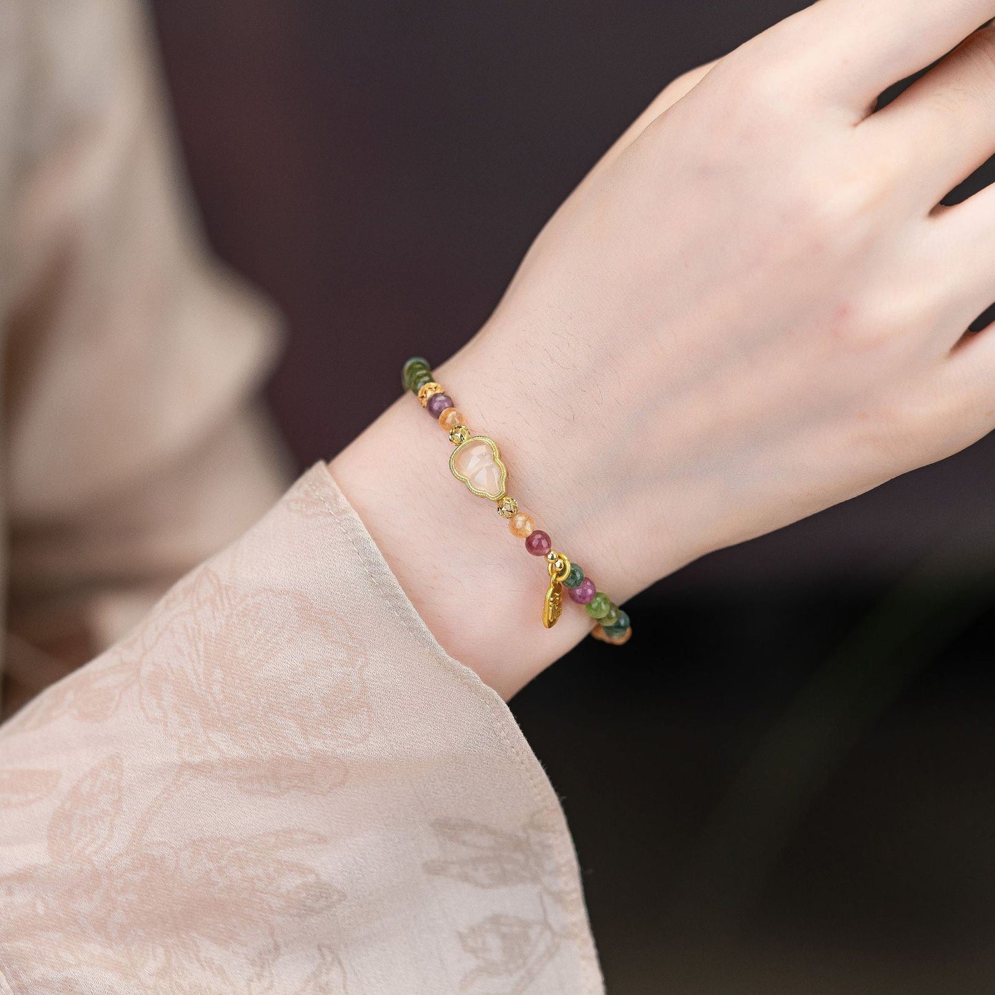 Tourmaline Gourd Fortune Bracelet