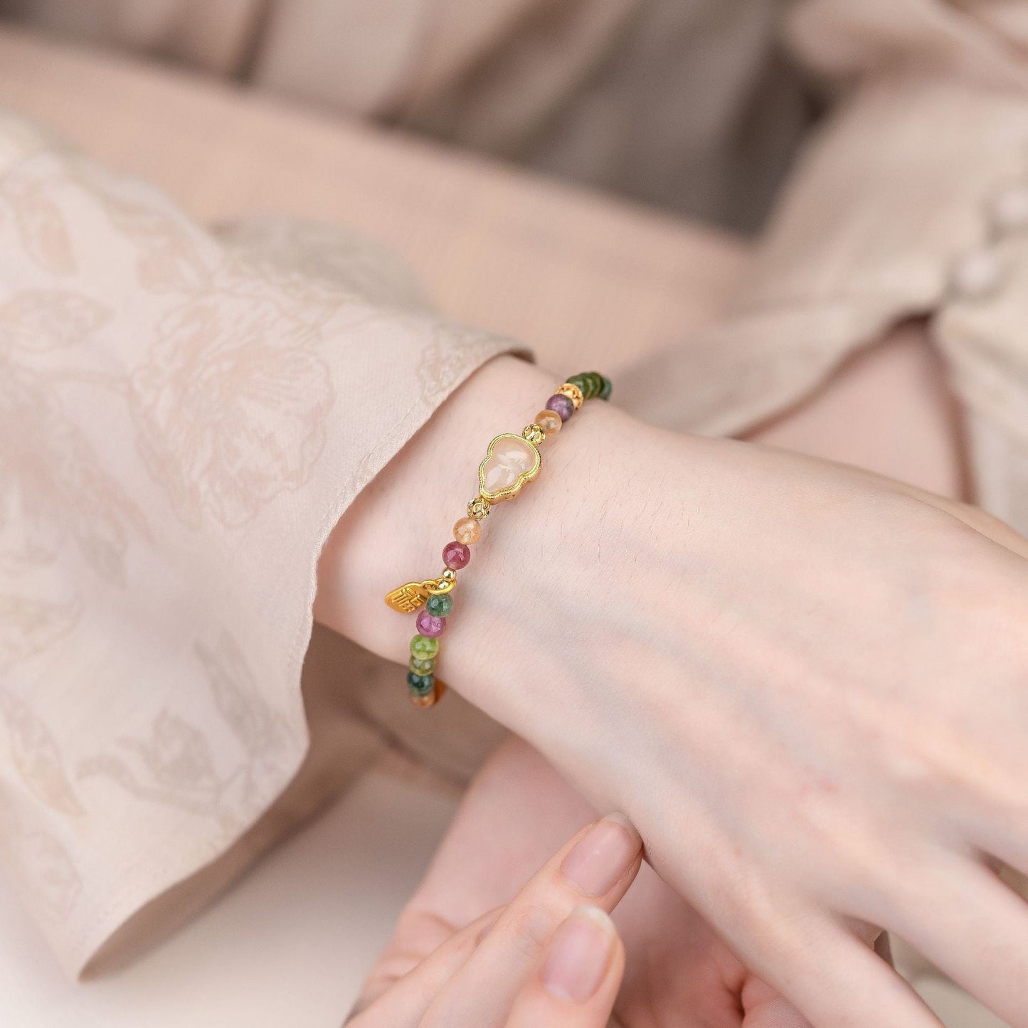 Tourmaline Gourd Fortune Bracelet