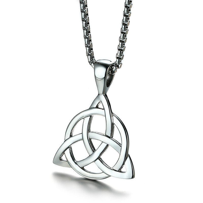 Triquetra Knot Eternity Pendant Necklace