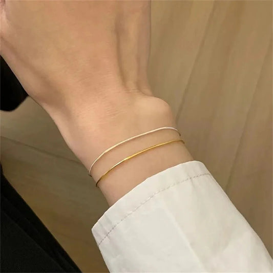 Ultra Dainty Silver & Gold Bracelet