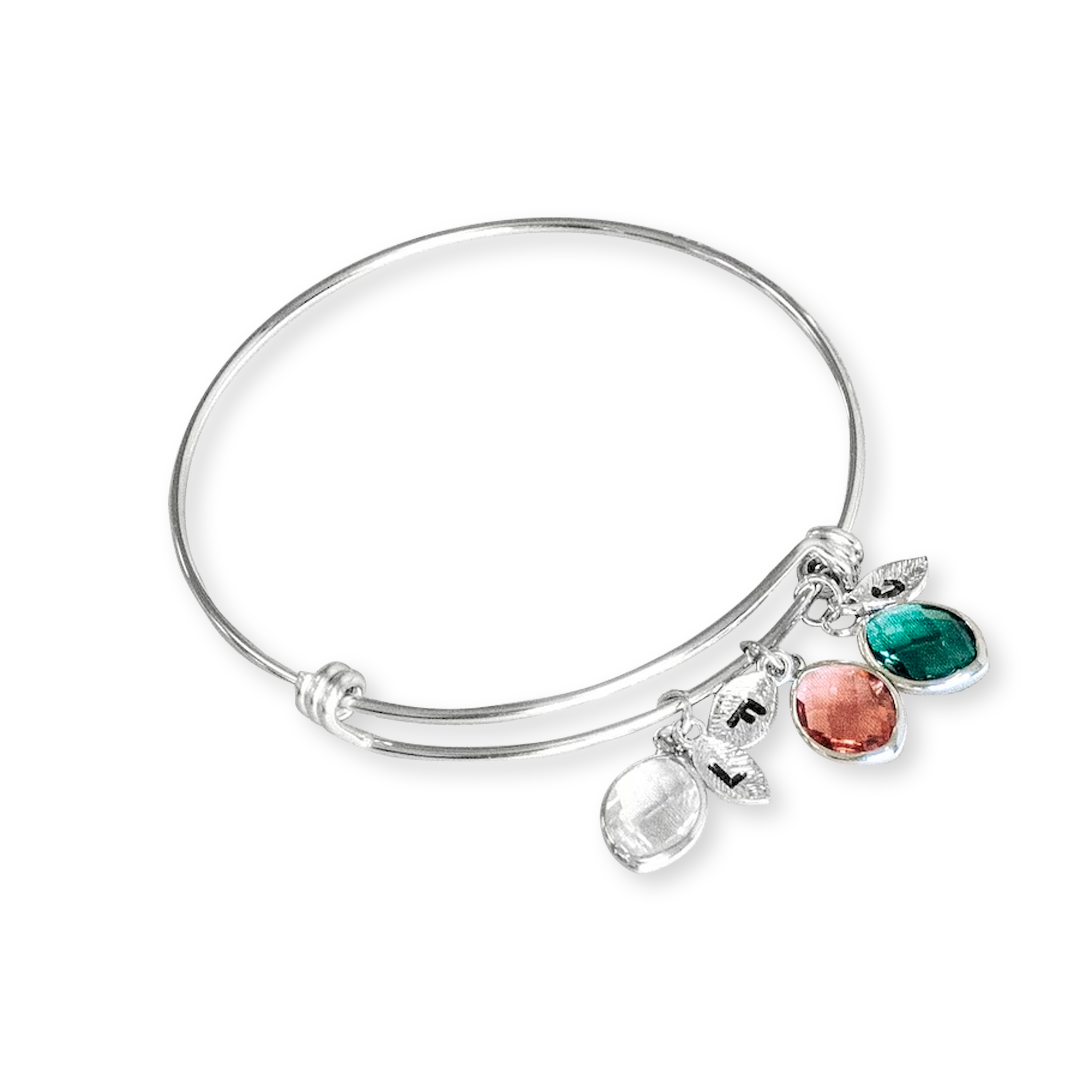 Armband mit Geburtsstein-Familienanhänger