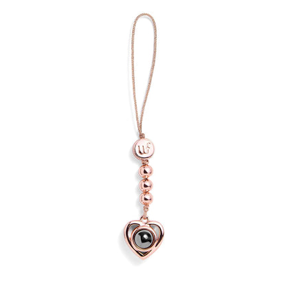 Personalized Heart Photo Phone Charm