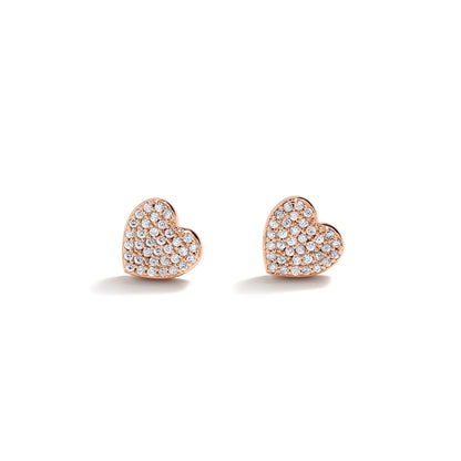 Pendientes de corazón pavé