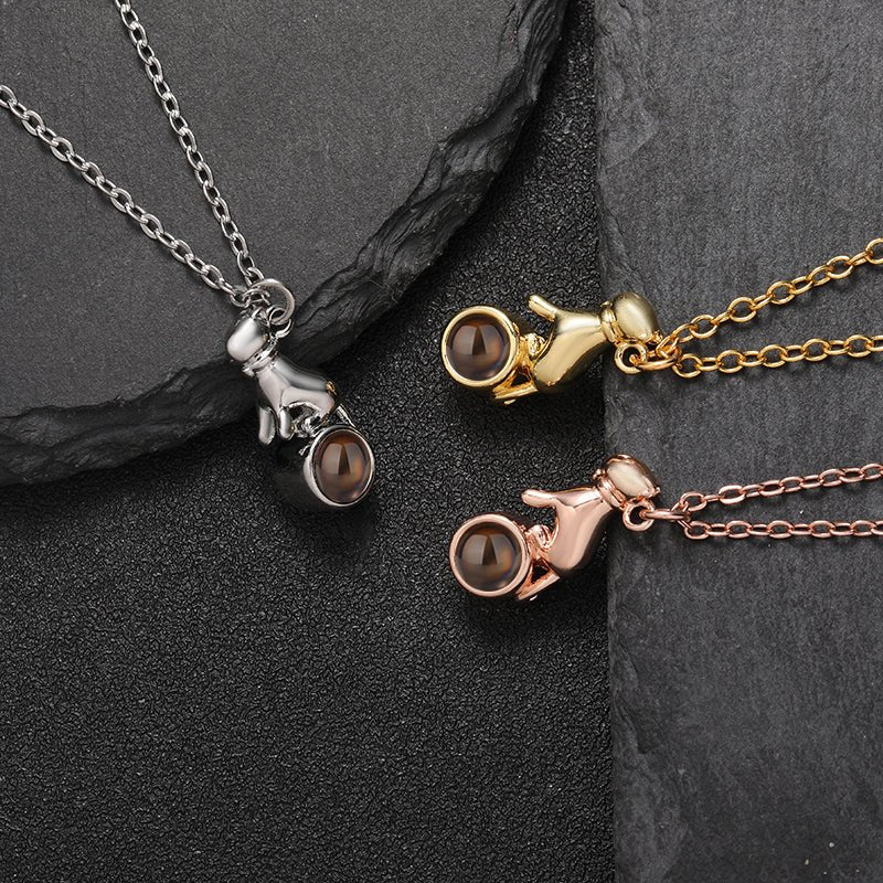 Custom Whiskered Wish Hidden Photo Necklace