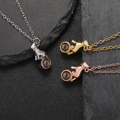 Custom Whiskered Wish Hidden Photo Necklace