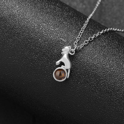 Custom Whiskered Wish Hidden Photo Necklace