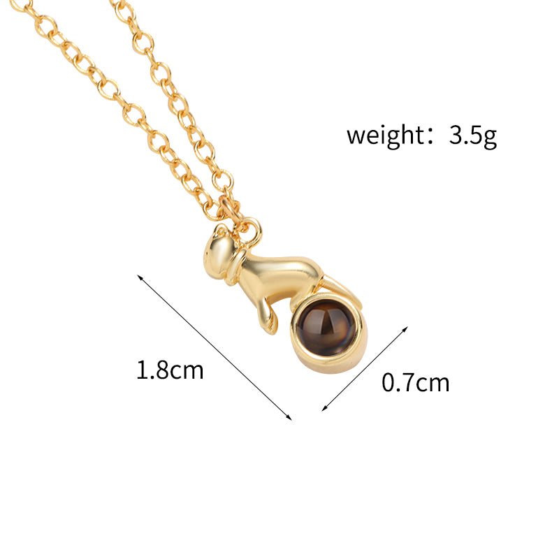 Custom Whiskered Wish Hidden Photo Necklace