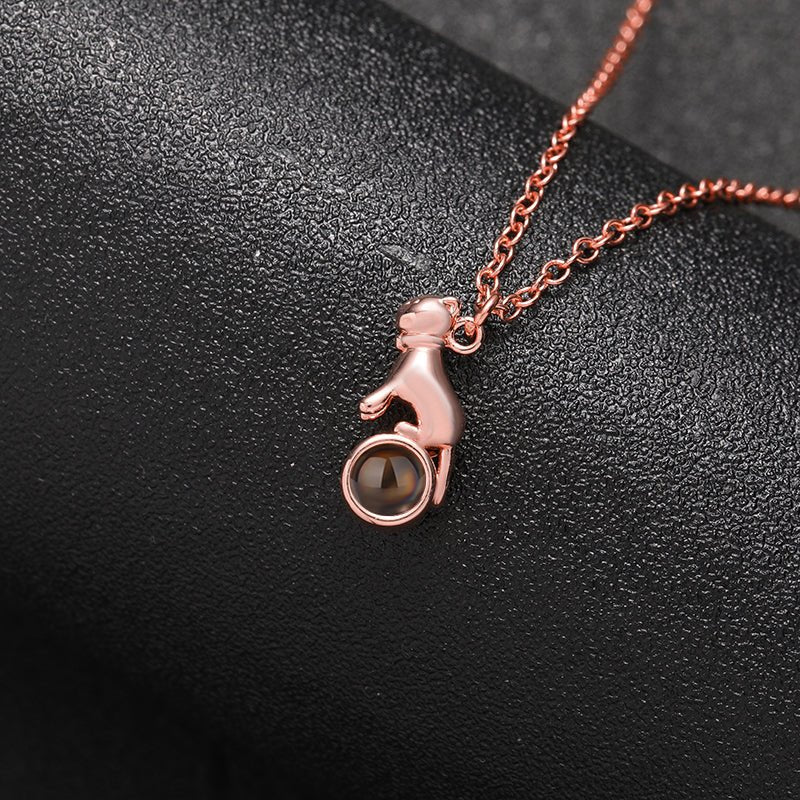 Custom Whiskered Wish Hidden Photo Necklace