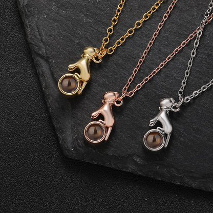 Custom Whiskered Wish Hidden Photo Necklace
