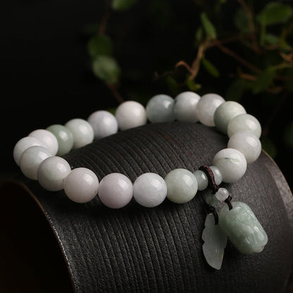 White Jade Fortune Pixiu Bracelet